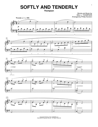Book cover for Softly And Tenderly [Classical version] (arr. Phillip Keveren)