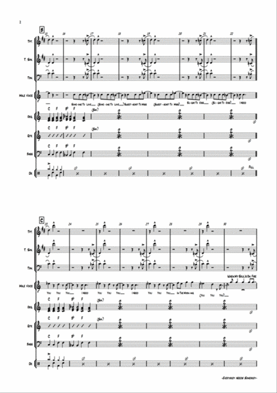 Everybody Needs Somebody To Love Everybody Needs Somebody To Love Jazz Ensemble scores gallery preview page 5