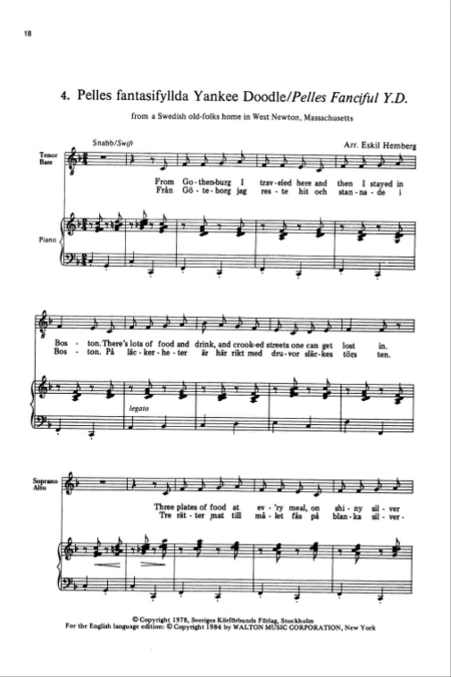 Emigrant Ballads (Rex Emigrantballader) 4-Part scores gallery preview page 9