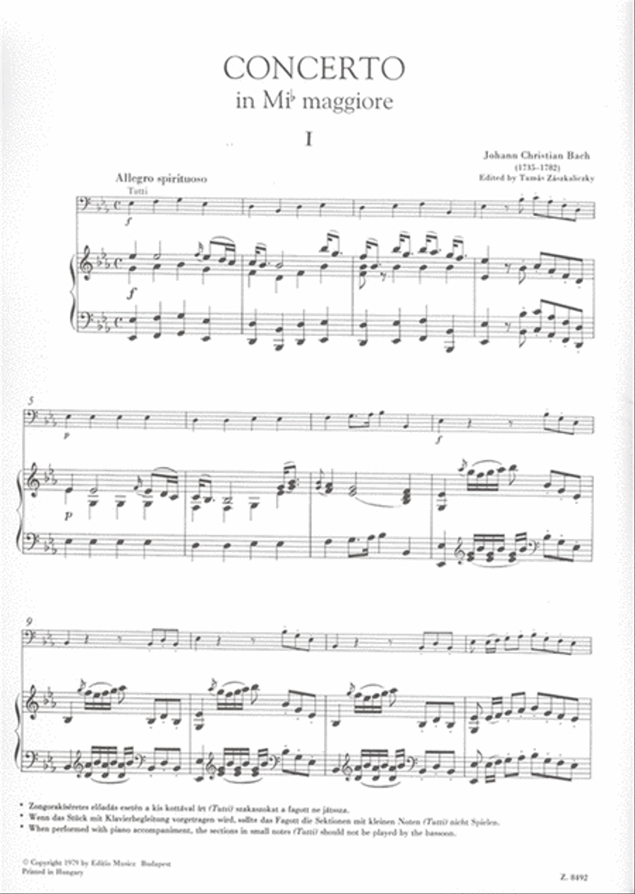 Konzert Es-Dur für Fagott und Orchester Orchestra scores gallery preview page 2