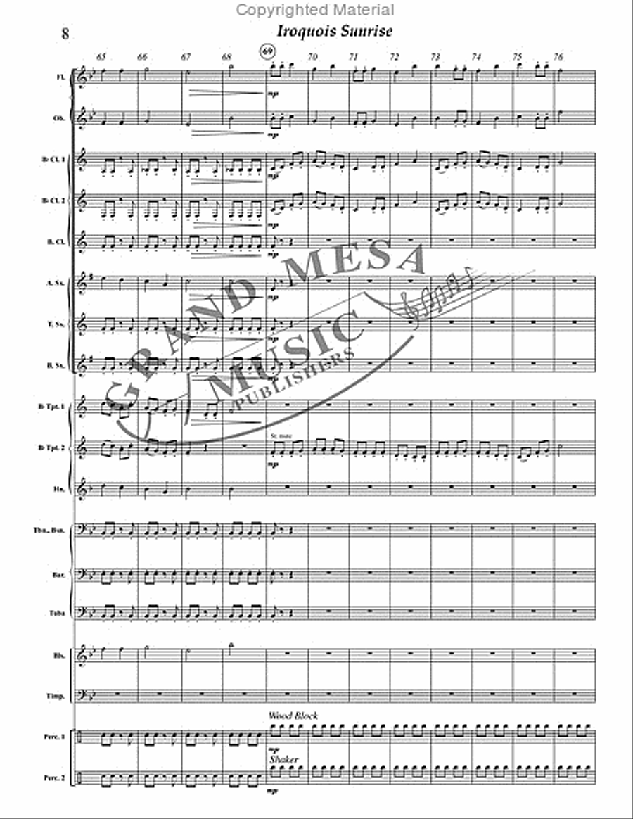 Iroquois Sunrise Concert Band scores gallery preview page 9