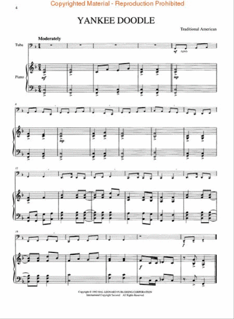 Canadian Brass Book of Beginning Tuba Solos Tuba scores gallery preview page 2
