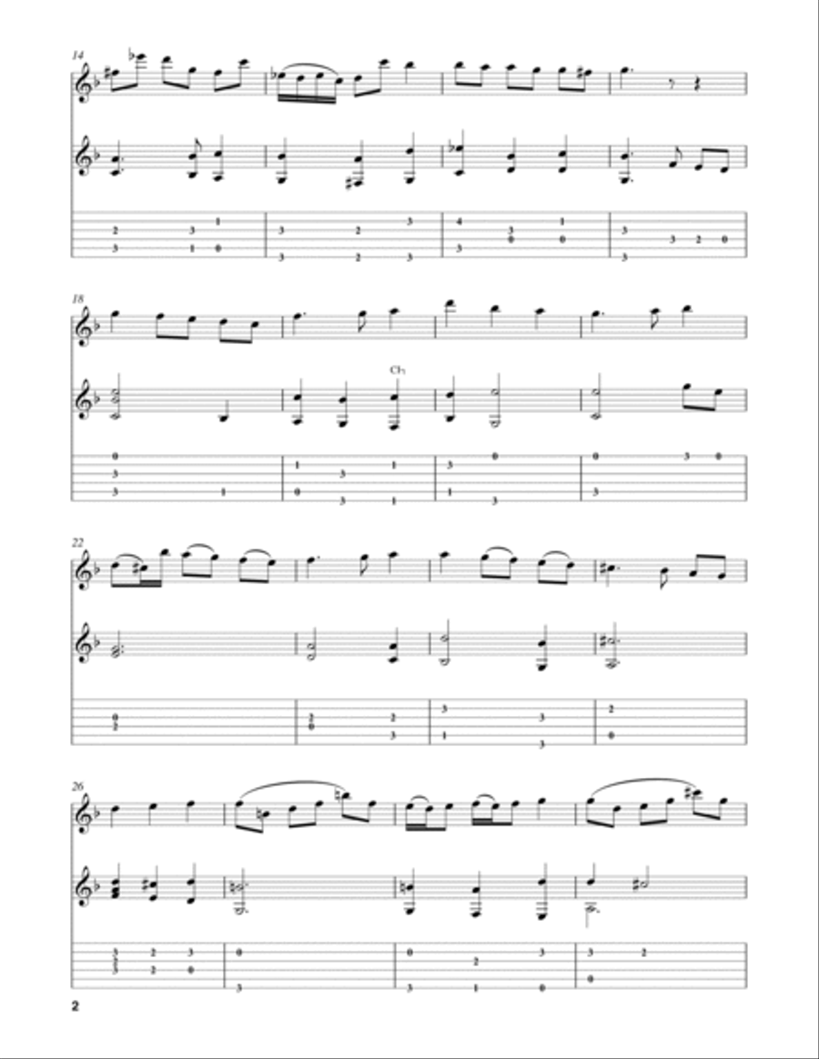 Sarabande (from Violin Partita in B Minor, BWV 1002) Flute scores gallery preview page 2