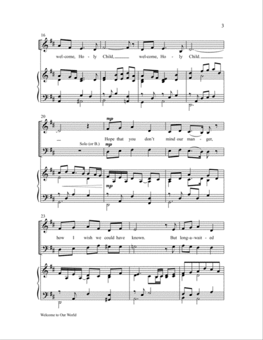Welcome to Our World 3-Part scores gallery preview page 3