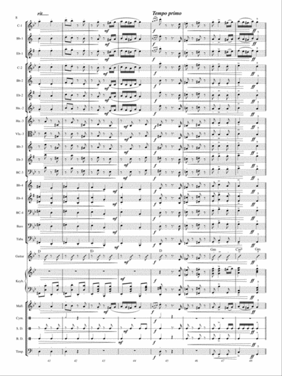 Hungarian Dance No. 5 Concert Band scores gallery preview page 7