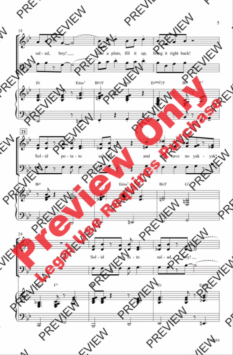 Solid Potato Salad 3-Part scores gallery preview page 4