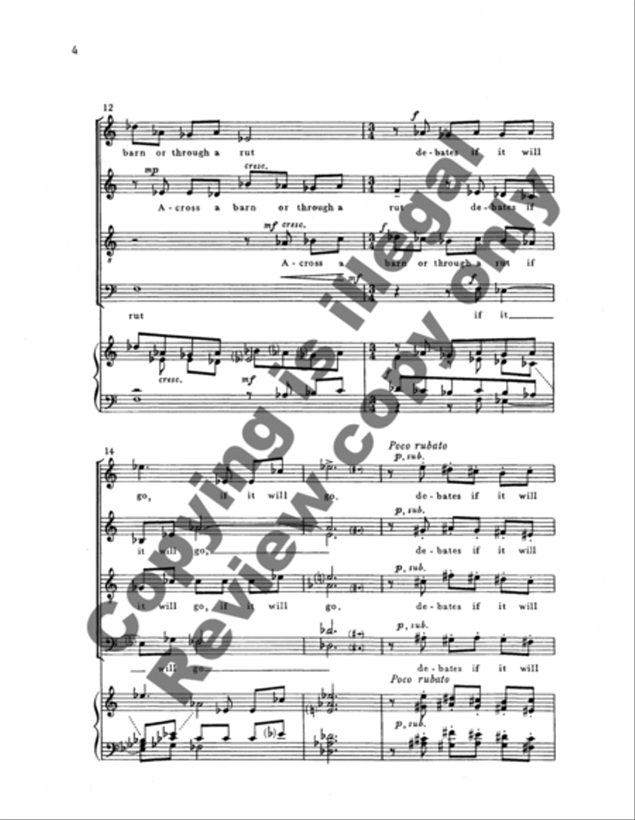 The Sky Is Low Clouds Are Mean 4-Part scores gallery preview page 12
