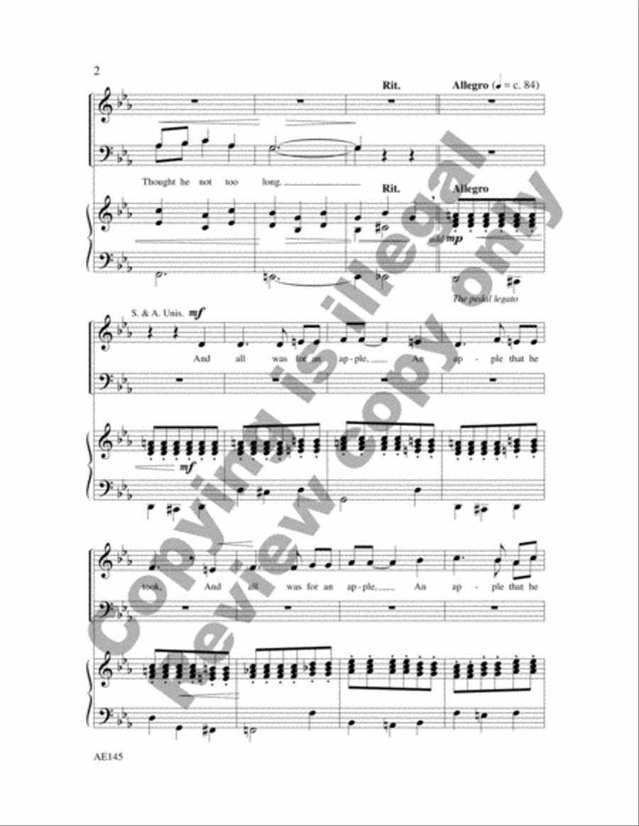 Two Carols Two Carols 4-Part scores gallery preview page 3