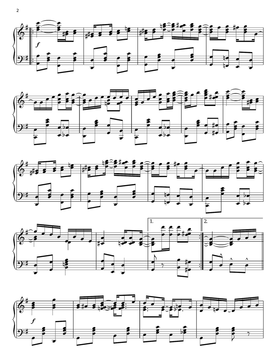 Weeping Willow Piano Solo scores gallery preview page 2