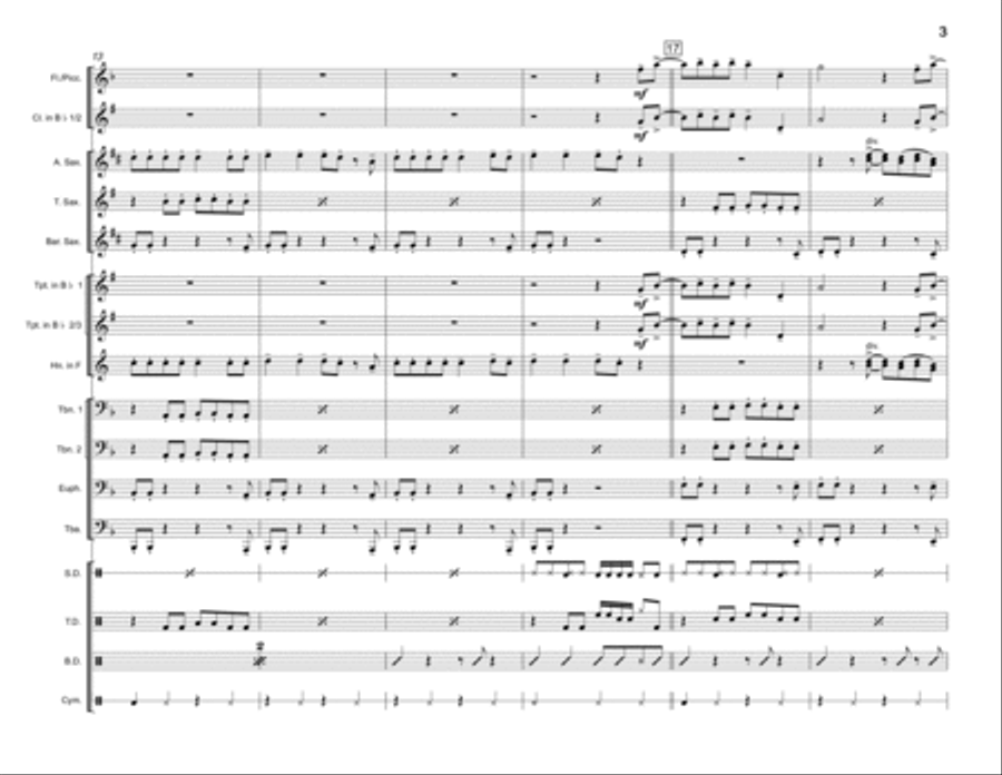 Hot To Go! Marching Band scores gallery preview page 3
