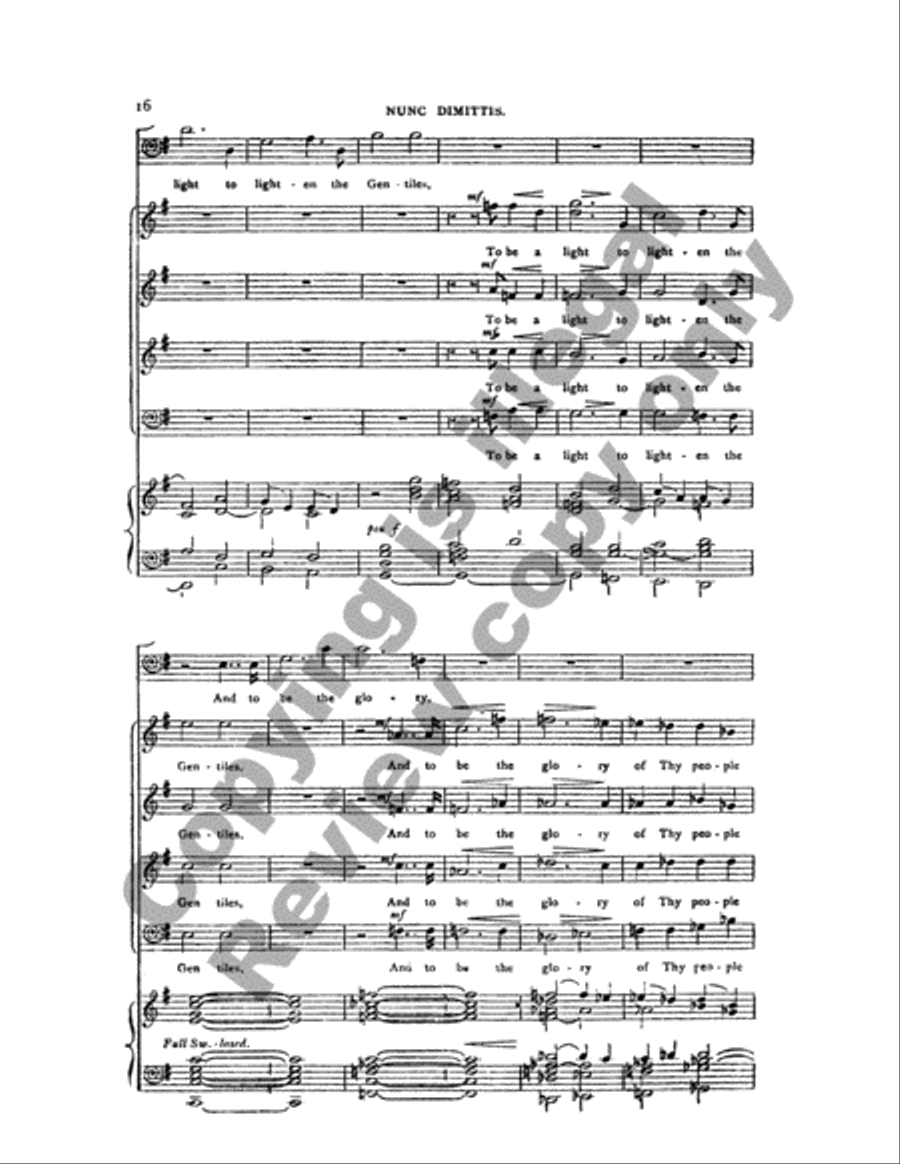 Magnificat & Nunc Dimittis in G (Choral Score)