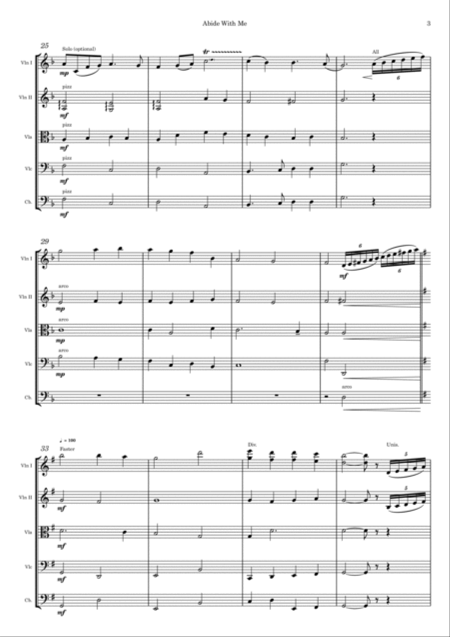 Abide With Me (Strings) String Orchestra scores gallery preview page 4