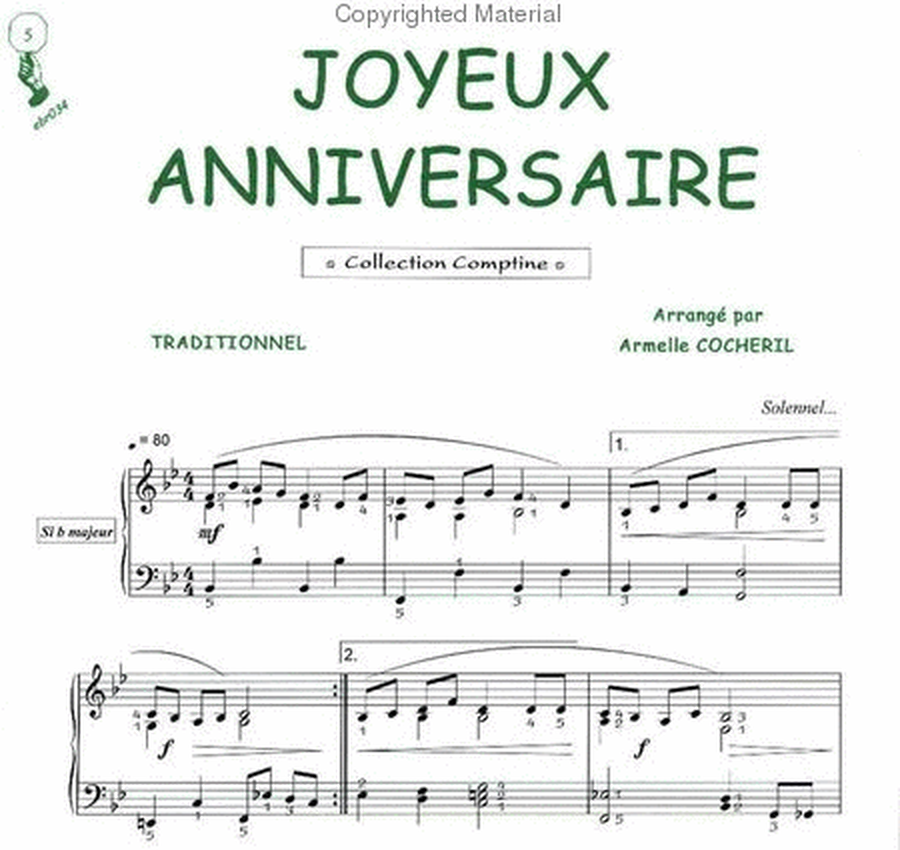 Joyeux anniversaire (Traditionnel / Comptine) image number null