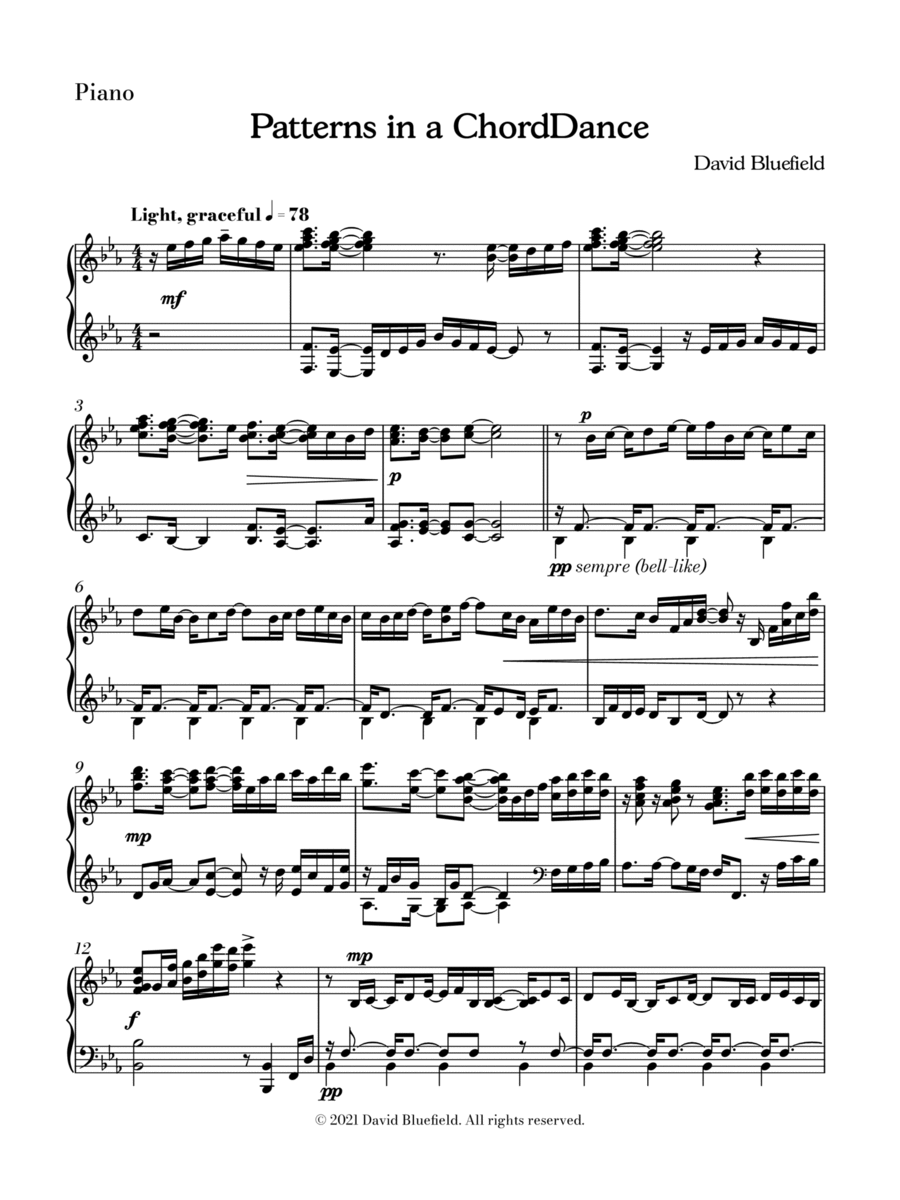 Patterns in a ChordDance Patterns in a ChordDance Piano Solo scores gallery preview page 1