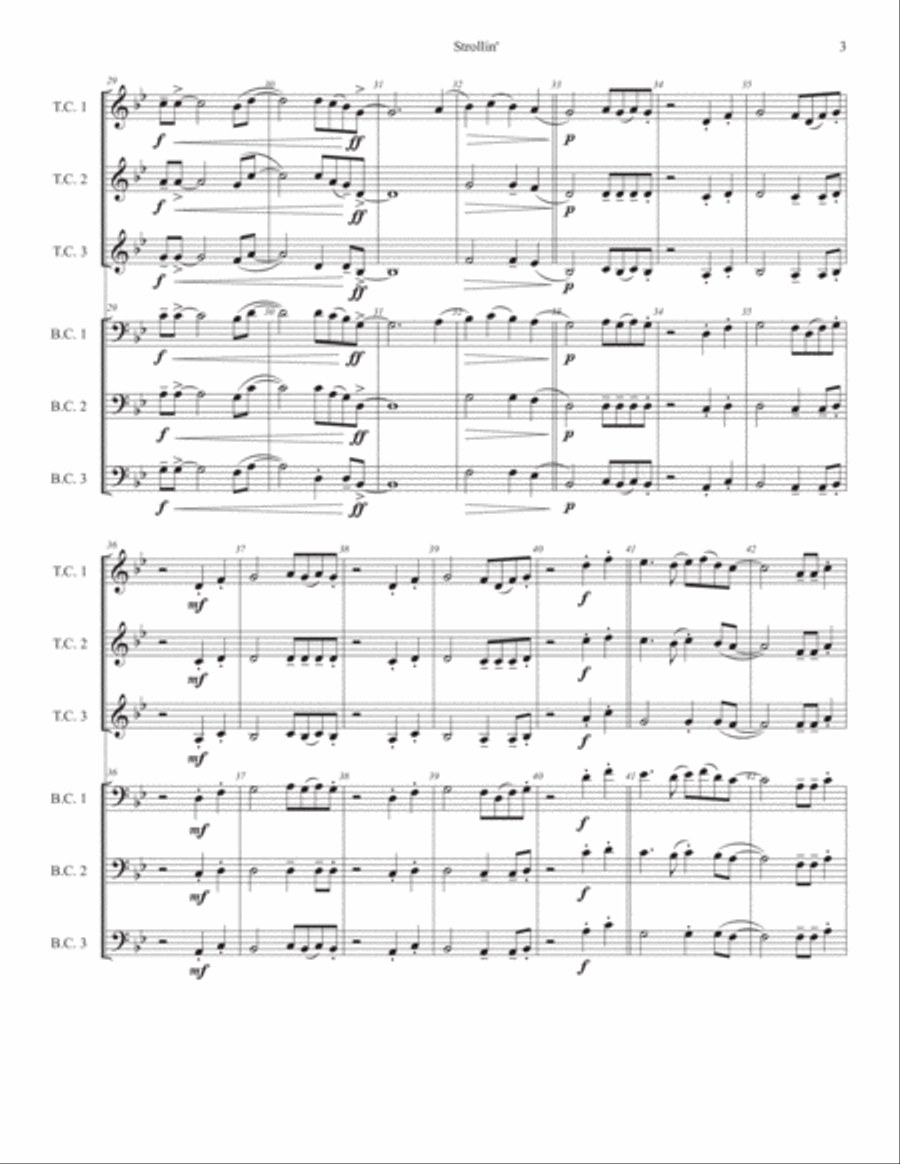 Strollin' Small Ensemble scores gallery preview page 3