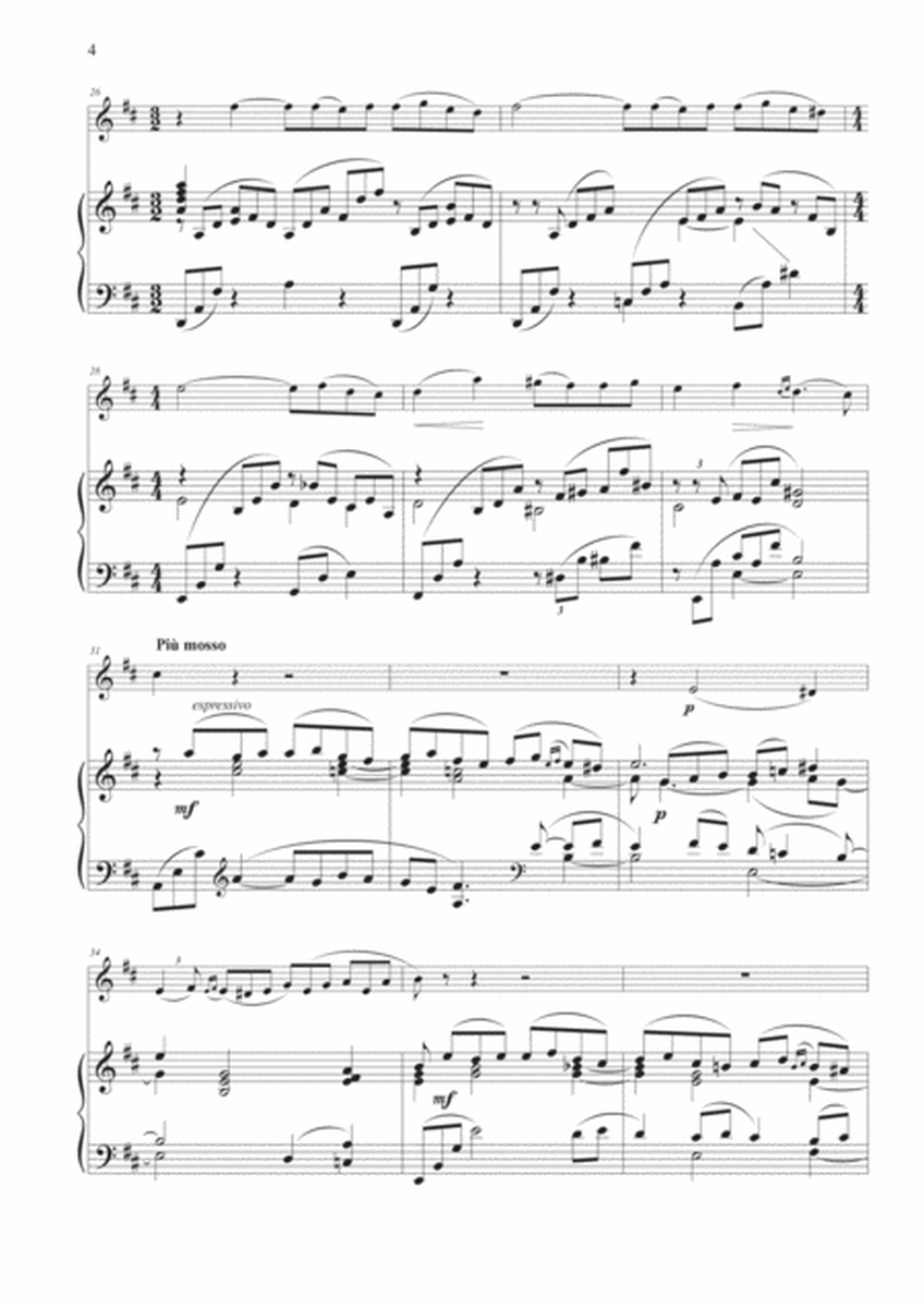 Adagio Sostenuto from "Piano Concerto No. 2" for Violin and Piano image number null