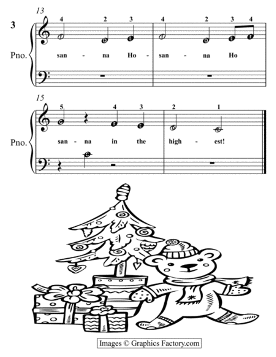 A Tiny Christmas for Beginner Piano Booklet D Easy Piano scores gallery preview page 5