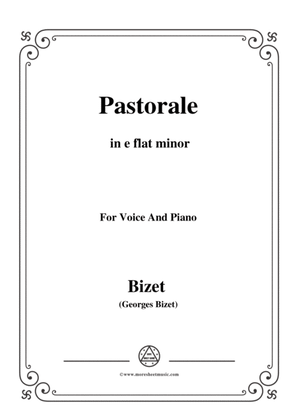 Book cover for Bizet-Pastorale in e flat minor,for voice and piano
