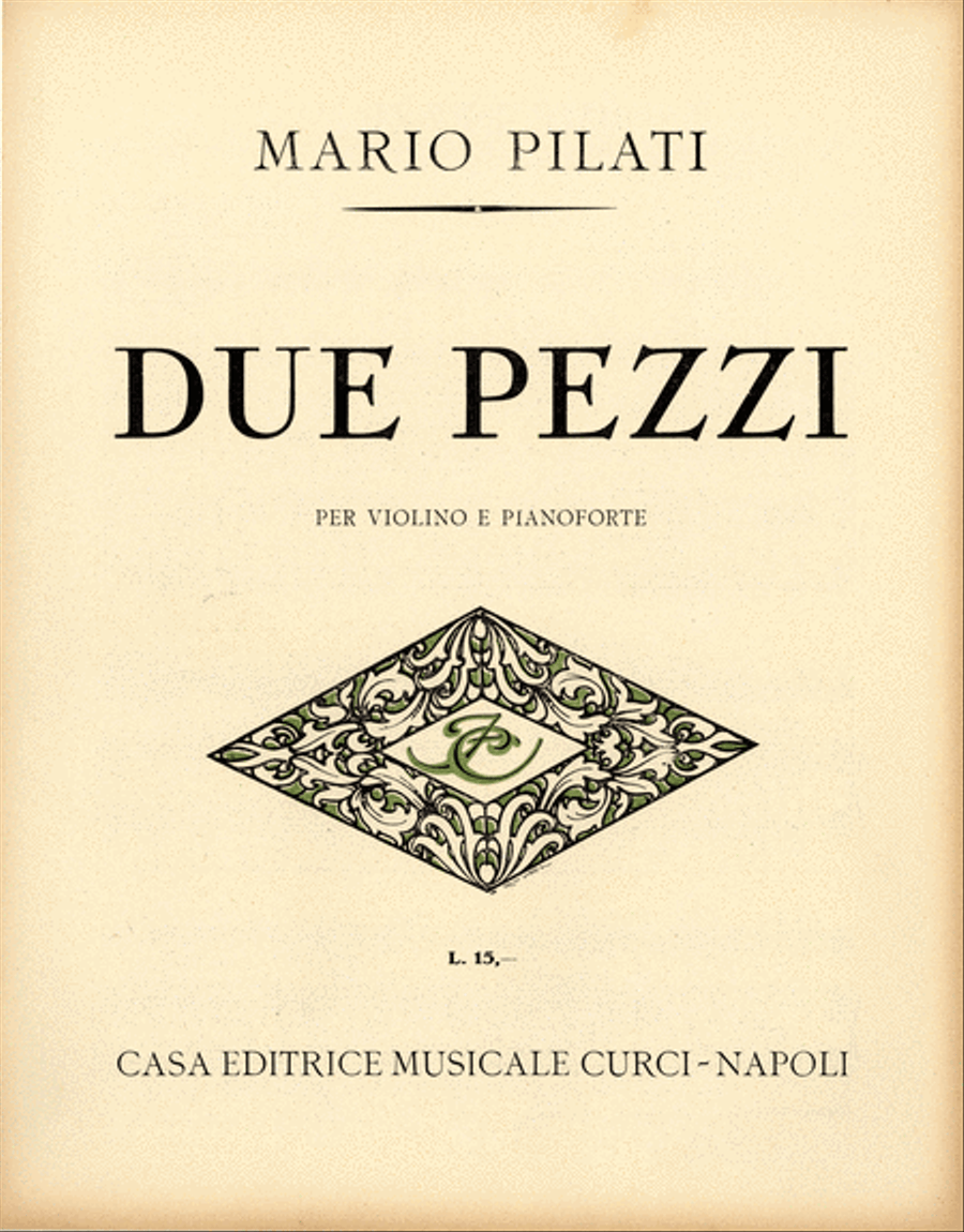 Due pezzi Violin Solo scores gallery preview page 1