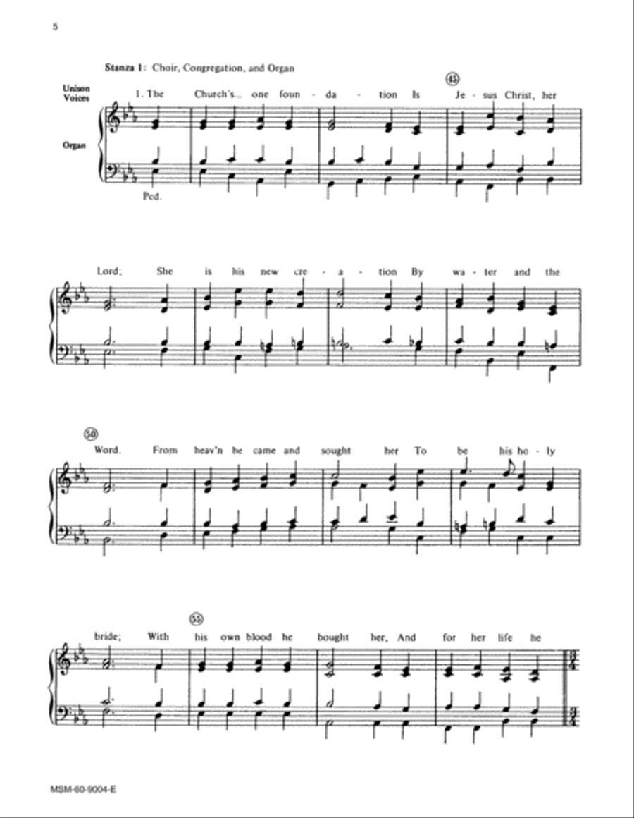 The Church's One Foundation Choir scores gallery preview page 5