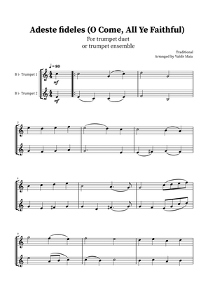 Book cover for O Come, All Ye Faithful (Adeste Fideles) - Trumpet Duet