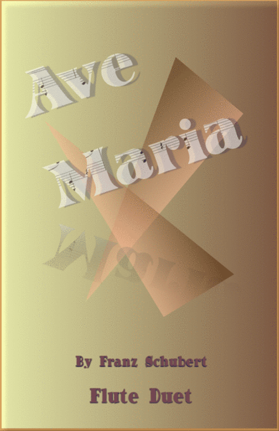Ave Maria by Franz Schubert, Duet for two Flutes Flute Duet scores gallery preview page 1