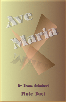 Book cover for Ave Maria by Franz Schubert, Duet for two Flutes