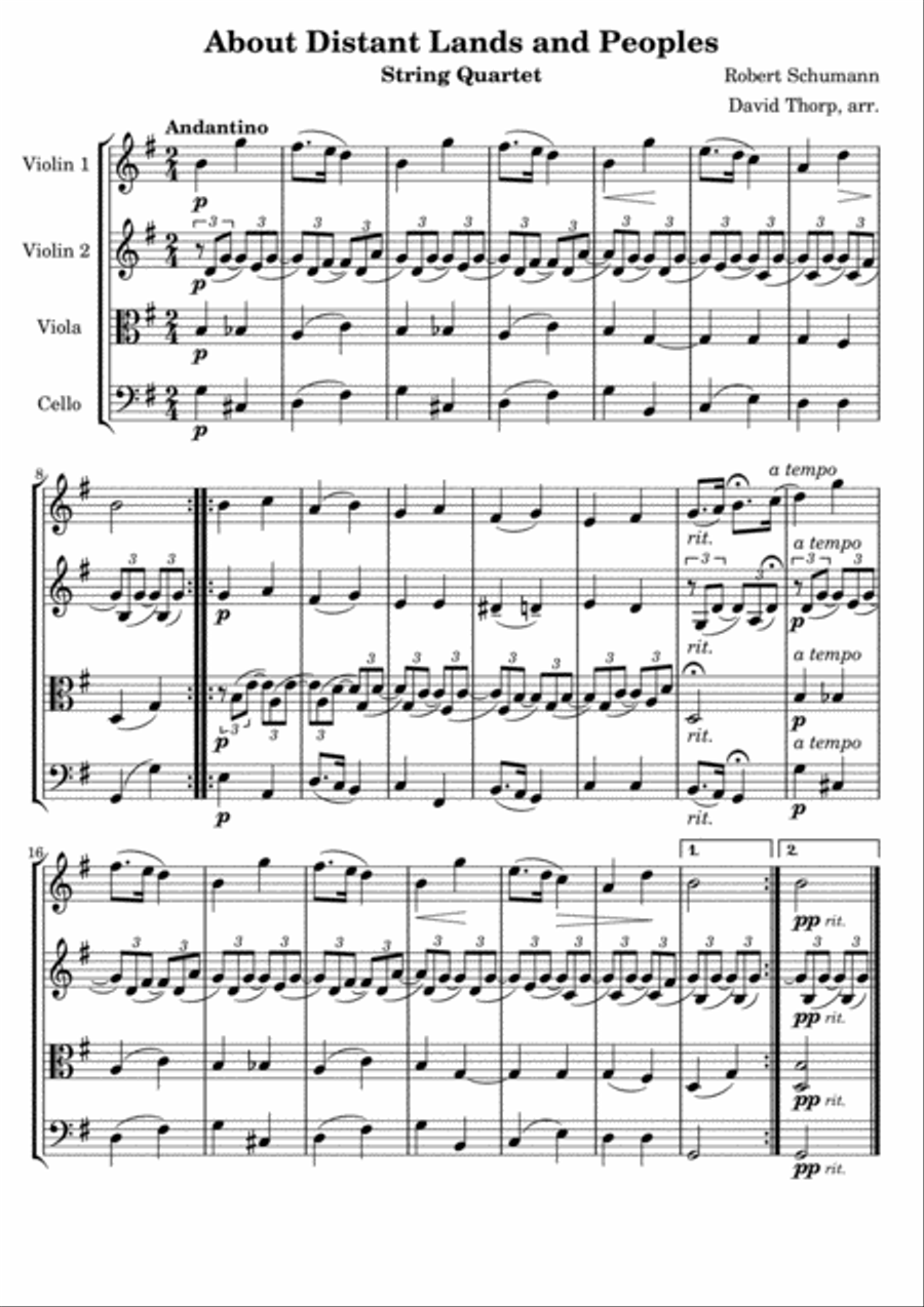 Two Pedagogical Easy String Quartets String Quartet scores gallery preview page 1