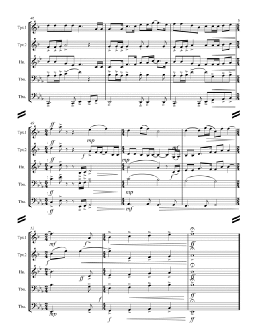 God Bless The U.s.a. Brass Ensemble scores gallery preview page 6