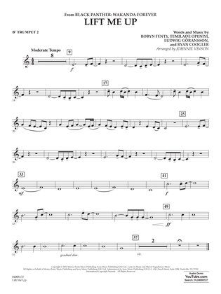 Lift Me Up (from Black Panther: Wakanda Forever) (arr. Vinson) - Bb Trumpet 2