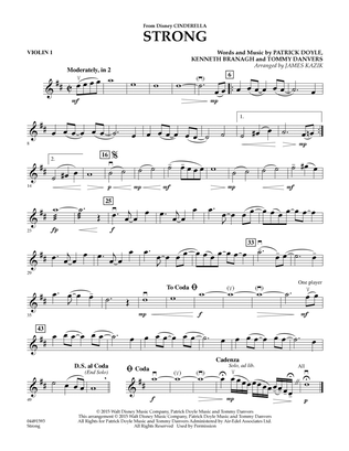 Book cover for Strong (from the Motion Picture Cinderella) (arr. James Kazik) - Violin 1