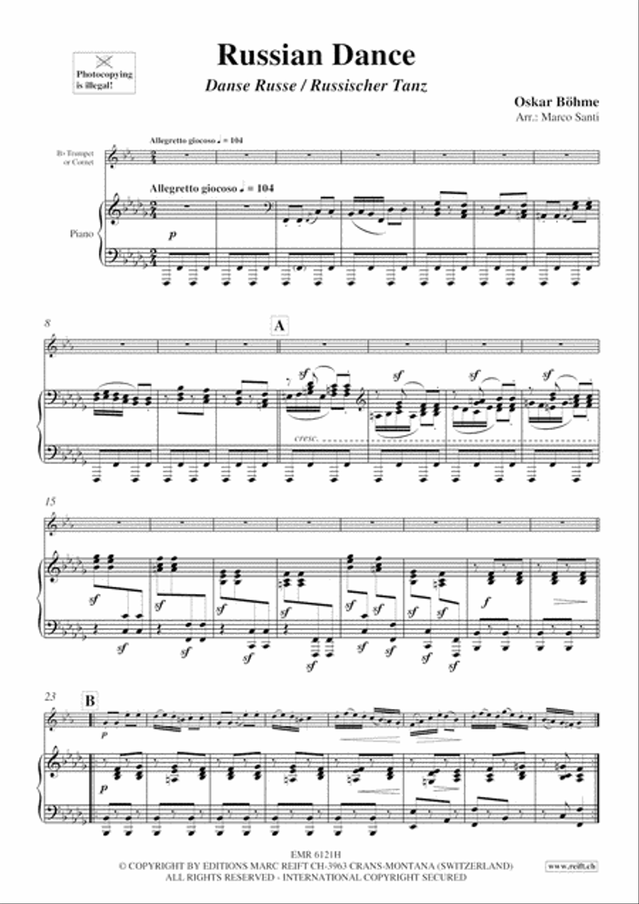 Russian Dance Cornet scores gallery preview page 5