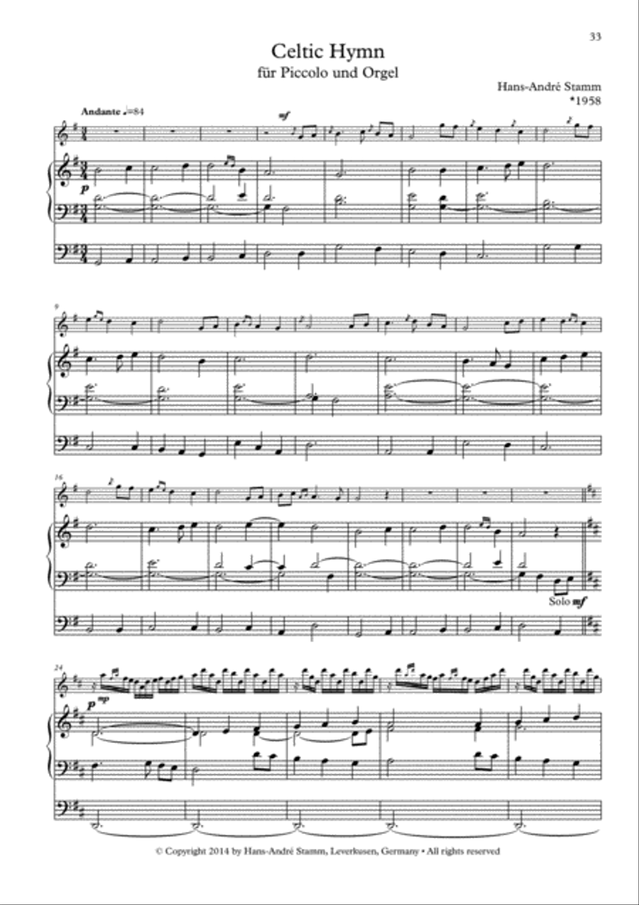 Eight pieces for flute and organ Woodwind Duet scores gallery preview page 6