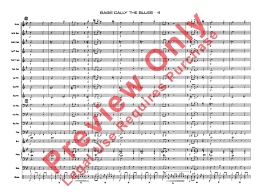 Basie-Cally the Blues Jazz Ensemble scores gallery preview page 7