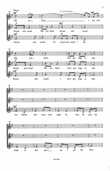 Old Joe Clark by Mary Goetze SSA - Sheet Music
