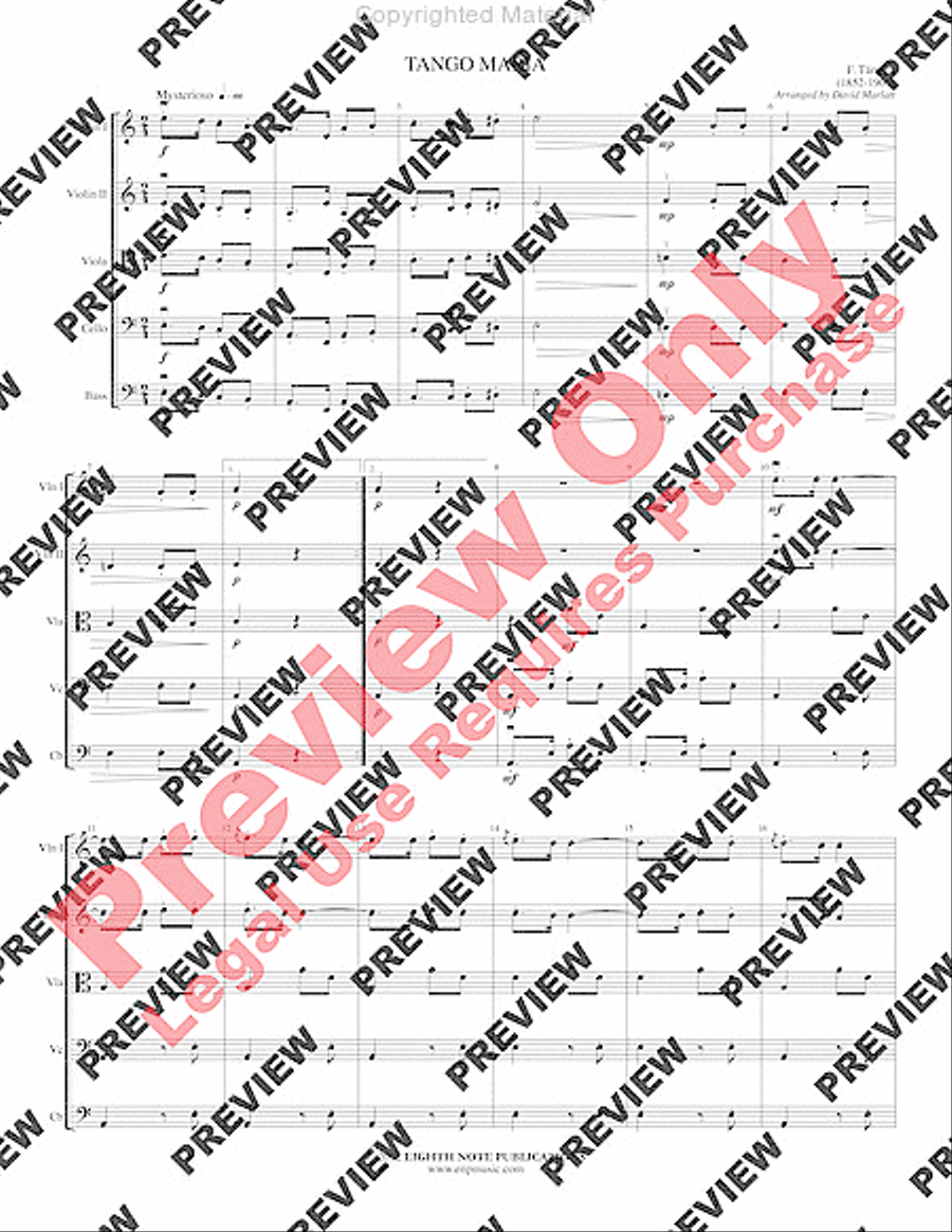 Tango Maria Tango Maria String Orchestra scores gallery preview page 4