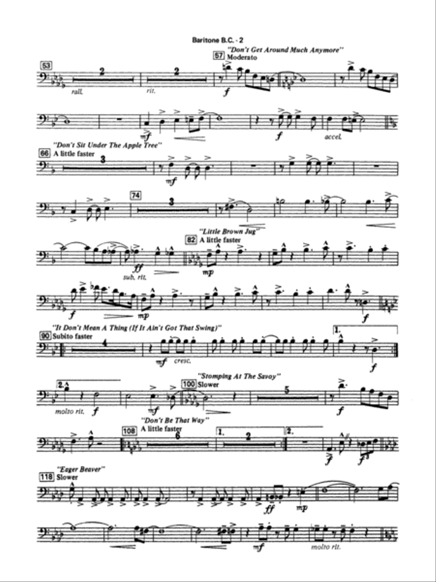 Big Band Spectacular: Baritone B.C. Concert Band scores gallery preview page 2