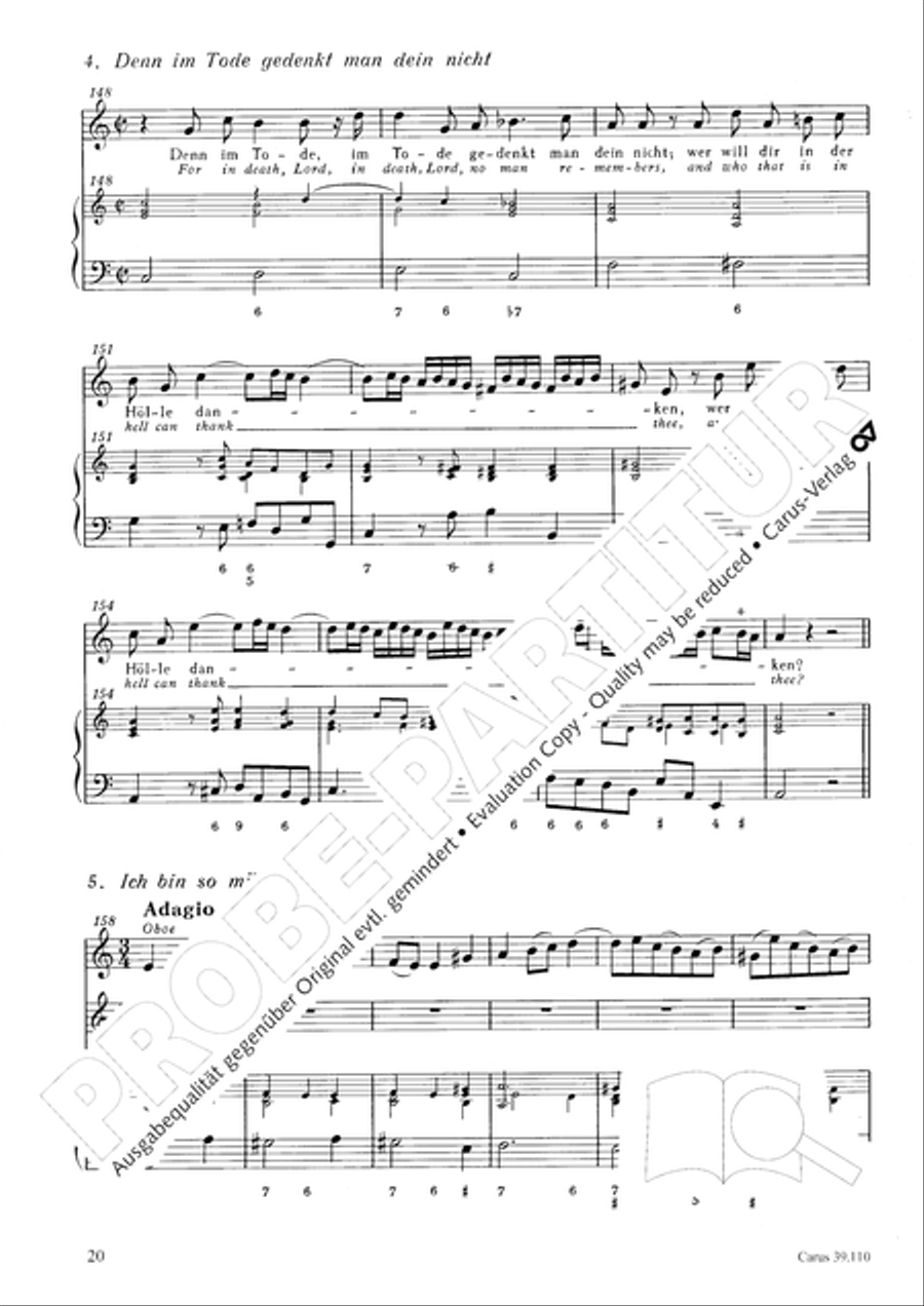 O Lord, punish me not (Ach Herr, strafe mich nicht) Tenor Voice scores gallery preview page 21