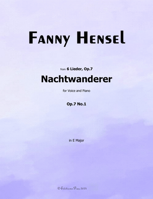 Nachtwanderer, by Fanny Hensel, in E Major