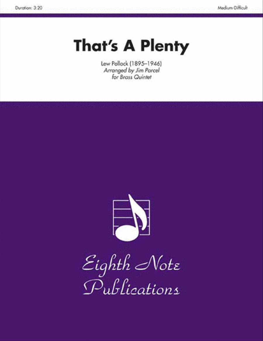 That's a Plenty Brass Quintet scores gallery preview page 1