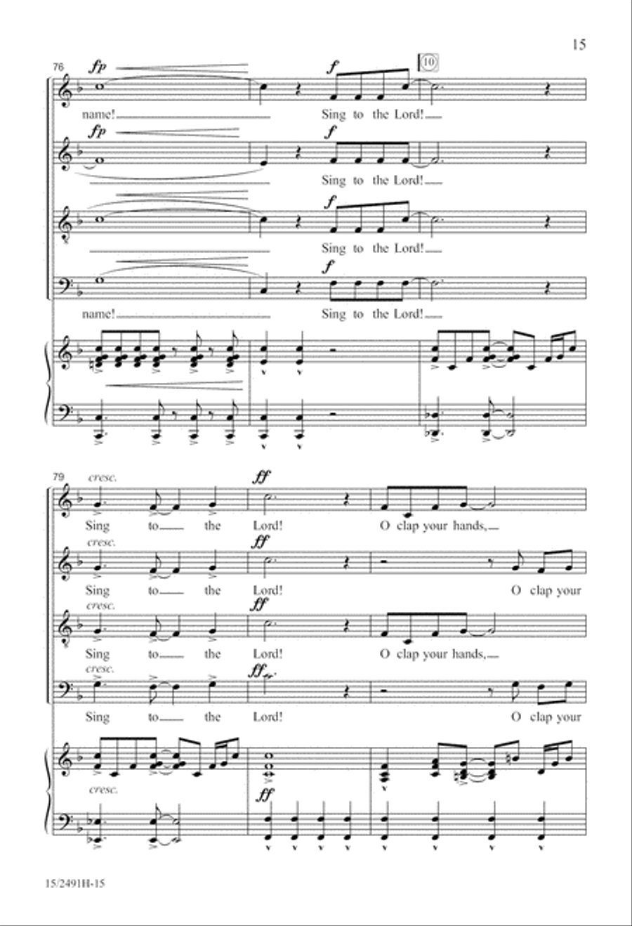 O Clap Your Hands 4-Part scores gallery preview page 16