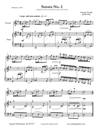 Vivaldi: Sonata No. 2 for Piccolo & Piano
