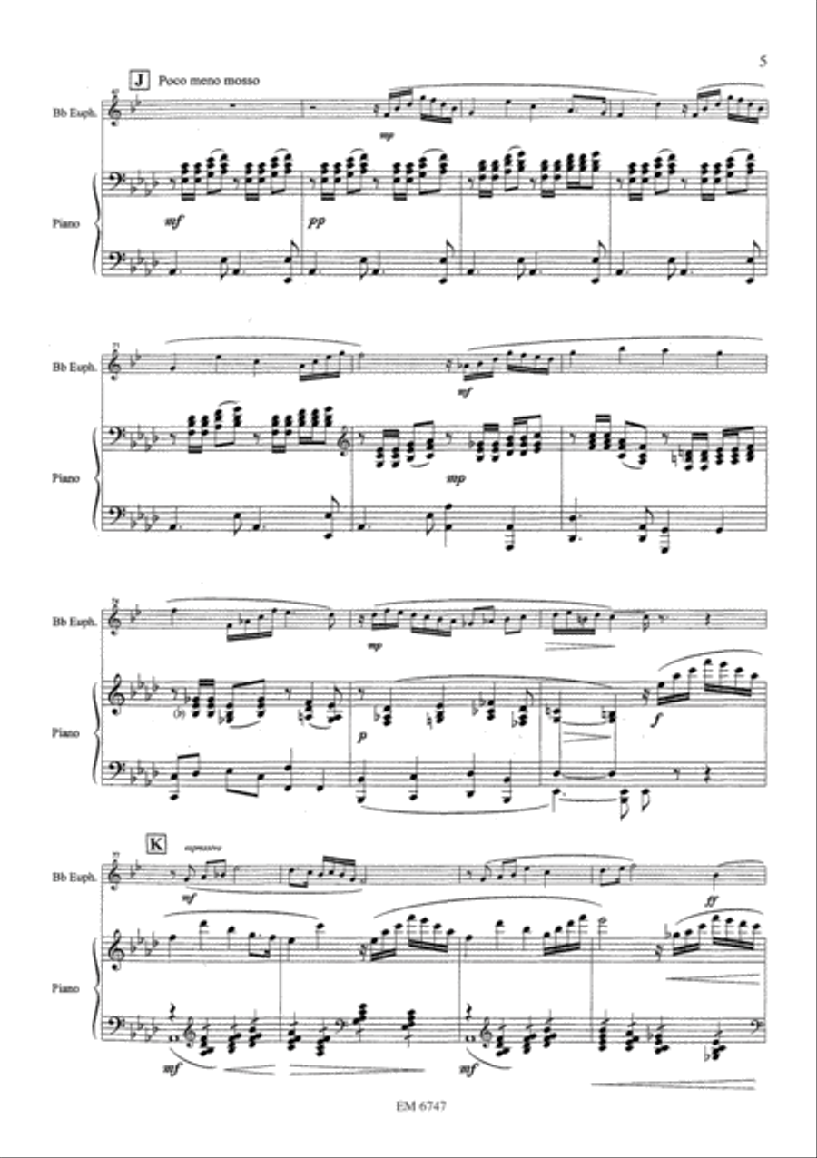 Euphonium Concerto for Euphonium and Piano Euphonium scores gallery preview page 6