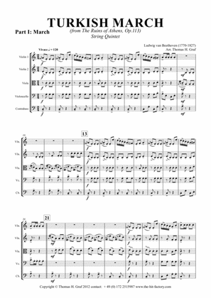 Turkish March & Laendler - Beethoven - String Quintet