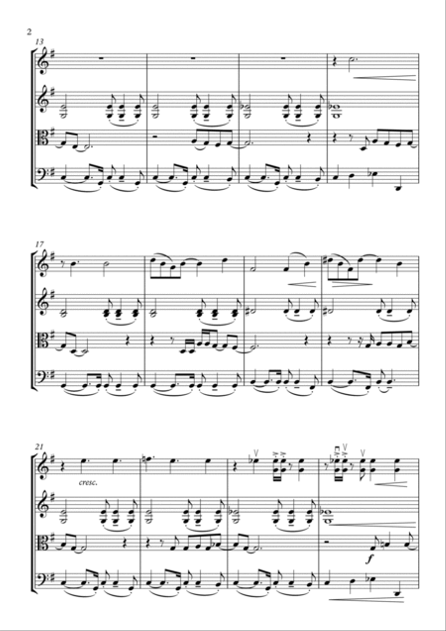 Creep String Quartet scores gallery preview page 2