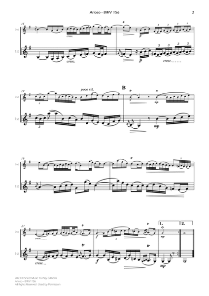 Arioso (BWV 156) - Violin and Piano (Individual Parts) image number null