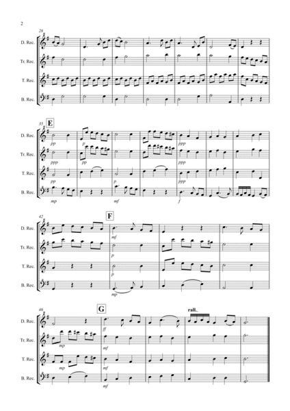 Adagio from Mozart's Clarinet Concerto for Recorder Quartet image number null
