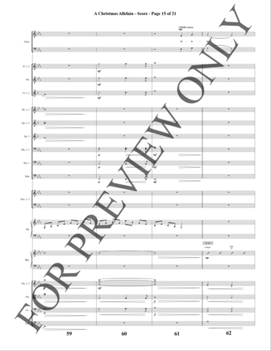 A Christmas Alleluia - Orchestration (pdf) Choir scores gallery preview page 16