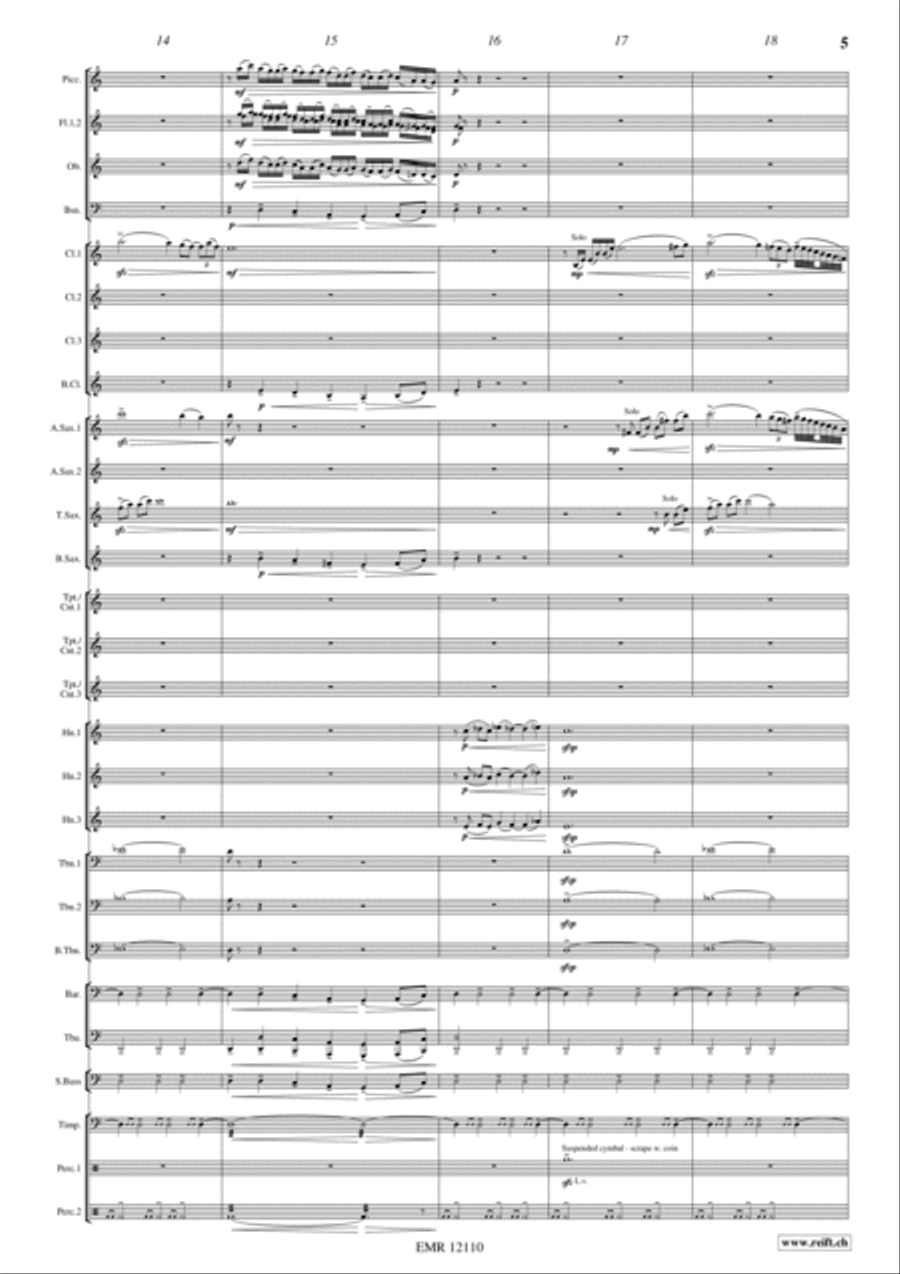 The Son Of The Sun The Son Of The Sun Concert Band scores gallery preview page 5