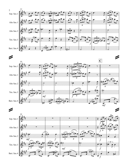 Albeniz - Espana Op.165 No. 2 Tango (for Saxophone Quartet SATB or AATB) image number null